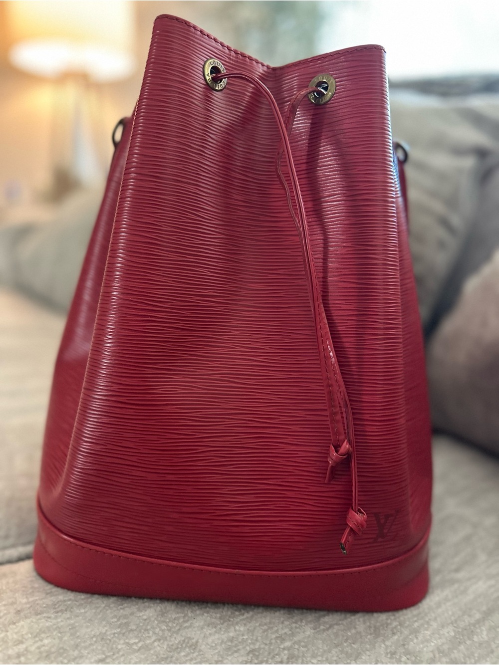 Louis Vuitton Noé in Castilian Red Epi Leather